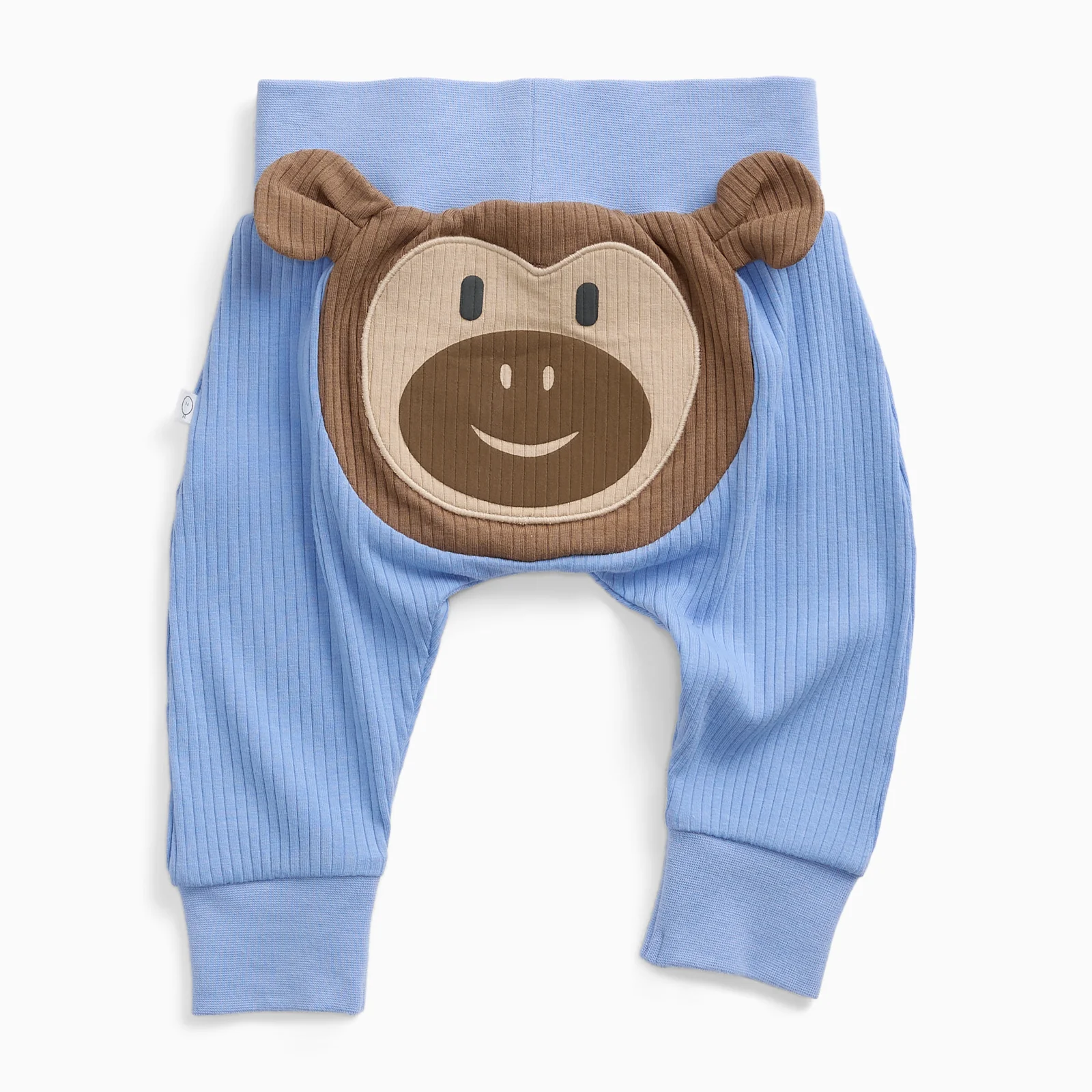 Monkey Ribbed Joggers - Blue